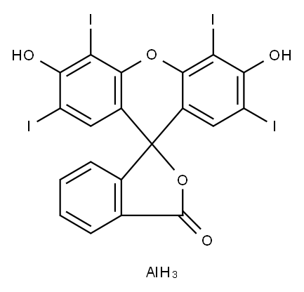 2-(3,6-Dihydroxy-2,4,5,7-tetraiodxanthen-9-yl)benzoesure, Aluminiumsalz