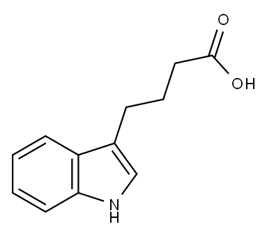 3-吲哚丁酸, 133-32-4, 结构式