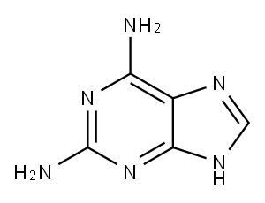 2,6-ジアミノプリン 化学構造式