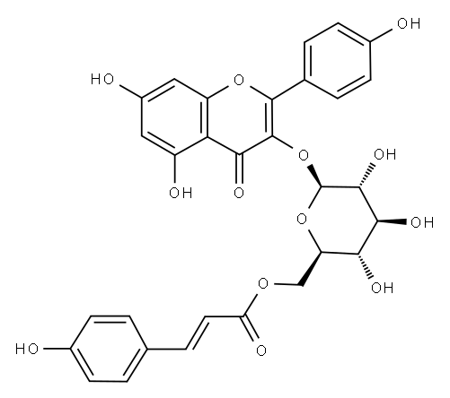 3-[6-O-[3-(4-ヒドロキシフェニル)アクリロイル]-β-D-グルコピラノシルオキシ]-5,7-ジヒドロキシ-2-(4-ヒドロキシフェニル)-4H-1-ベンゾピラン-4-オン