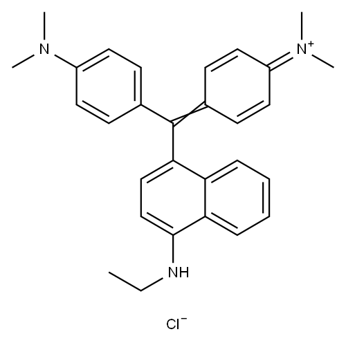 N-[4-[[4-(ジメチルアミノ)フェニル][4-(エチルアミノ)ナフタレン-1-イル]メチレン]-2,5-シクロヘキサジエン-1-イリデン]-N-メチルメタンアミニウム·クロリド
