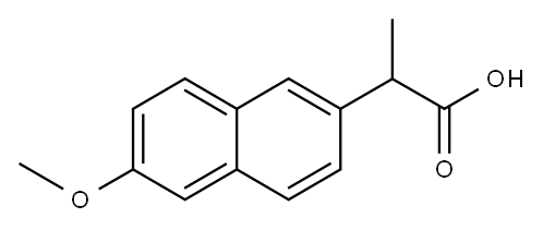 (+/-)-2-(6-METHOXY-2-NAPHTHYL)PROPIONIC ACID Structure