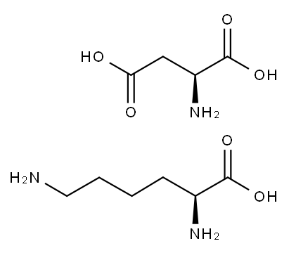L-Lysine-L-aspartate Structure