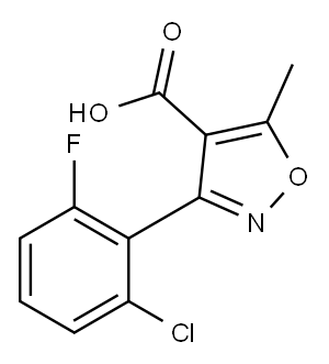 3-(2-Chloro-6-fluorophenyl)-5-methylisoxazole-4-carboxylic acid Structure