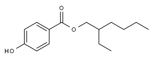 2-Ethylhexyl 4-hydroxybenzoate Structure