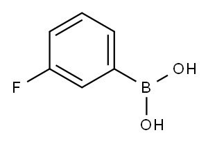 3-フルオロフェニルボロン酸 化学構造式