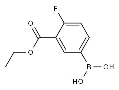 3-ETHOXYCARBONYL-4-FLUOROPHENYLBORONIC ACID Structure