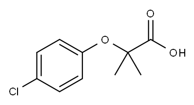 2-(4-Chlorophenoxy)-2-methylpropionic acid Structure