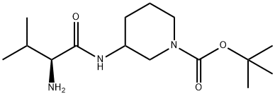 3-((S)-2-AMino-3-Methyl-butyrylaMino)-piperidine-1-carboxylic acid tert-butyl ester Structure