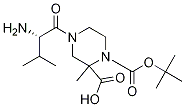 4-((S)-2-AMino-3-Methyl-butyryl)-piperazine-1,2-dicarboxylic acid 1-tert-butyl ester 2-Methyl ester Structure