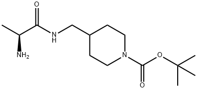 4-[((S)-2-AMino-propionylaMino)-Methyl]-piperidine-1-carboxylic acid tert-butyl ester Structure