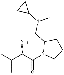 (S)-2-AMino-1-{2-[(cyclopropyl-Methyl-aMino)-Methyl]-pyrrolidin-1-yl}-3-Methyl-butan-1-one Structure