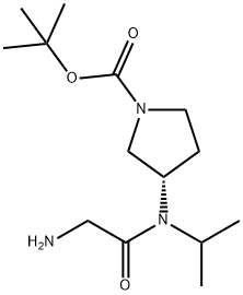 (S)-3-[(2-AMino-acetyl)-isopropyl-aMino]-pyrrolidine-1-carboxylic acid tert-butyl ester Structure