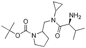 2-{[((S)-2-AMino-3-Methyl-butyryl)-cyclopropyl-aMino]-Methyl}-pyrrolidine-1-carboxylic acid tert-butyl ester Structure