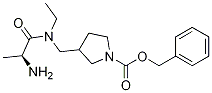 3-{[((S)-2-AMino-propionyl)-ethyl-aMino]-Methyl}-pyrrolidine-1-carboxylic acid benzyl ester Structure
