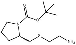 (S)-2-(2-AMino-ethylsulfanylMethyl)-pyrrolidine-1-carboxylic acid tert-butyl ester Structure