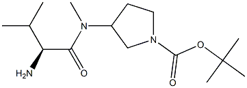 3-[((S)-2-AMino-3-Methyl-butyryl)-Methyl-aMino]-pyrrolidine-1-carboxylic acid tert-butyl ester Structure