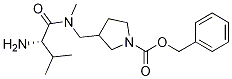3-{[((S)-2-AMino-3-Methyl-butyryl)-Methyl-aMino]-Methyl}-pyrrolidine-1-carboxylic acid benzyl ester Structure