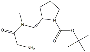 (S)-2-{[(2-AMino-acetyl)-Methyl-aMino]-Methyl}-pyrrolidine-1-carboxylic acid tert-butyl ester Structure