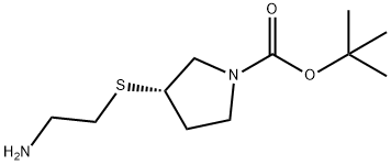 (S)-3-(2-AMino-ethylsulfanyl)-pyrrolidine-1-carboxylic acid tert-butyl ester Structure