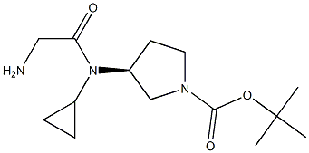 (S)-3-[(2-AMino-acetyl)-cyclopropyl-aMino]-pyrrolidine-1-carboxylic acid tert-butyl ester Structure