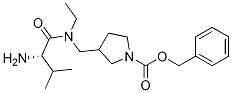 3-{[((S)-2-AMino-3-Methyl-butyryl)-ethyl-aMino]-Methyl}-pyrrolidine-1-carboxylic acid benzyl ester Structure
