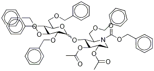 2,3-O-Acetyloxy-2',3',4',6,6'-penta-O-benzyl-4-O-D-glucopyranosyl N-Benzyloxycarbonyl-deoxynojiriMycin (α/β Mixture)