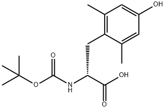 (R)-2-((TERT-BUTOXYCARBONYL)AMINO)-3-(4-HYDROXY-2,6-DIMETHYLPHENYL)PROPANOIC ACID, 111633-04-6, 结构式