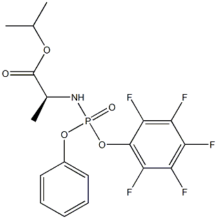 L-Alanine, N-[(2,3,4,5,6-pentafluorophenoxy)phenoxyphosphinyl]-, 1-Methylethyl ester