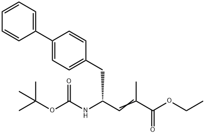 (R,E)-ethyl 5-([1,1'-biphenyl]-4-yl)-4-((tert-butoxycarbonyl)aMino)-2-Methylpent-2-enoate Structure