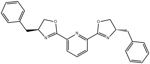 2,6-ビス[(4S)-ベンジル-2-オキサゾリン-2-イル]ピリジン 化学構造式