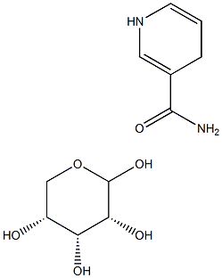 1-((2R,3R,4S,5R)-3,4-二羟基-5-(羟甲基)四氢呋喃-2-基)-1,4-二氢吡啶-3-甲酰胺, 19132-12-8, 结构式