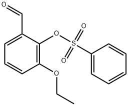 Benzaldehyde, 3-ethoxy-2-[(phenylsulfonyl)oxy]- Structure