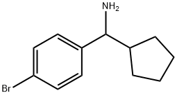 4-BroMo-a-cyclopentyl-benzeneMethanaMine Structure