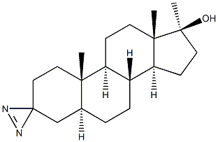 (5alpha,17beta)-17-Methylspiro[androstane-3,3'-[3H]diazirin]-17-ol Structure