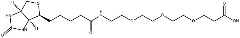 18-[(3AS,4S,6AR)-六氢-2-氧代-1H-噻吩并[3,4-D]咪唑-4-基]-14-氧代-4,7,10-三氧杂-13-氮杂十八烷酸, 252881-76-8, 结构式