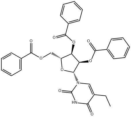 2',3',5'-Tri-O-benzoyl-5-ethyluridine Structure