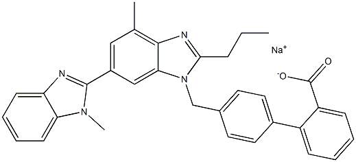 Telmisartan sodium Structure
