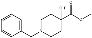 1-ベンジル-4-ヒドロキシピペリジン-4-カルボン酸メチル 化学構造式