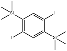 1,4-二(三甲基硅基)-2,5-二碘苯, 632324-38-0, 结构式