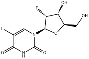 5-fluoro-1-(2'-fluoro-2'-deoxyribofuranosyl)uracil Structure