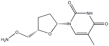 1-(3-beta-AMino-2,3-dideoxy-beta-D-threopenta-furanosyl)thyMine Structure