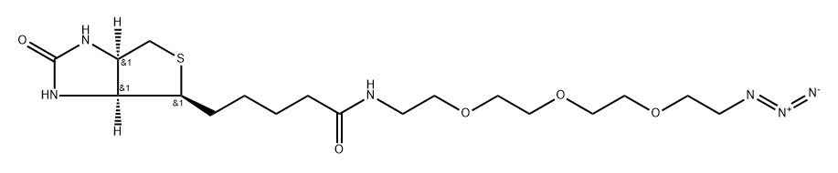 N-[2-[2-[2-(2-叠氮乙氧基)乙氧基]乙氧基]乙基]生物素胺, 875770-34-6, 结构式