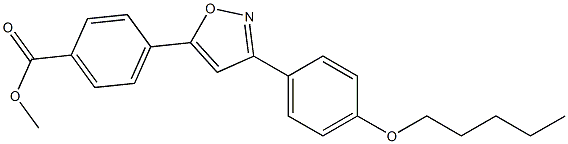 Benzoic acid, 4-[3-[4-(pentyloxy)phenyl]-5-isoxazolyl]-, methyl ester Structure