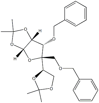 (3aR,5S,6S,6aR)-6-Benzy loxy-5-(benzyloxymethyl)-5-[(4R)-2,2-dimethyl-1,3-dioxolan-4-yl]-2,2-dimethyl-6,6a-dihydro-3aH-furo[2,3-d][1,3]dioxole Structure