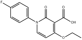 4-ETHOXY-1-(4-FLUOROPHENYL)-2-OXO-1,2-DIHYDROPYRIDINE-3-CARBOXYLICACID 结构式