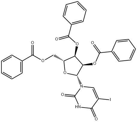 2',3',5'-Tri-O-benzoyl-5-iodouridine Structure