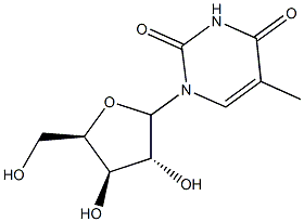 1-(-D-Xylofuranosyl)-5-methyluracil Structure