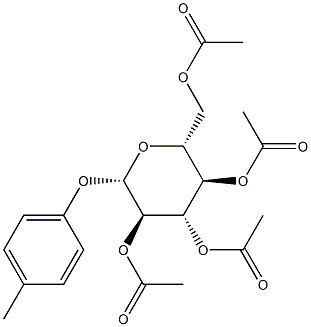 (2R,3R,4S,5R,6S)-2-(acetoxymethyl)-6-(p-tolyloxy)tetrahydro-2H-pyran-3,4,5-triyl triacetate Structure