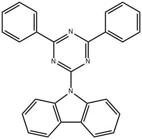 9-(4,6-diphenyl-1,3,5-triazin-2-yl)-9H-carbazole Structure